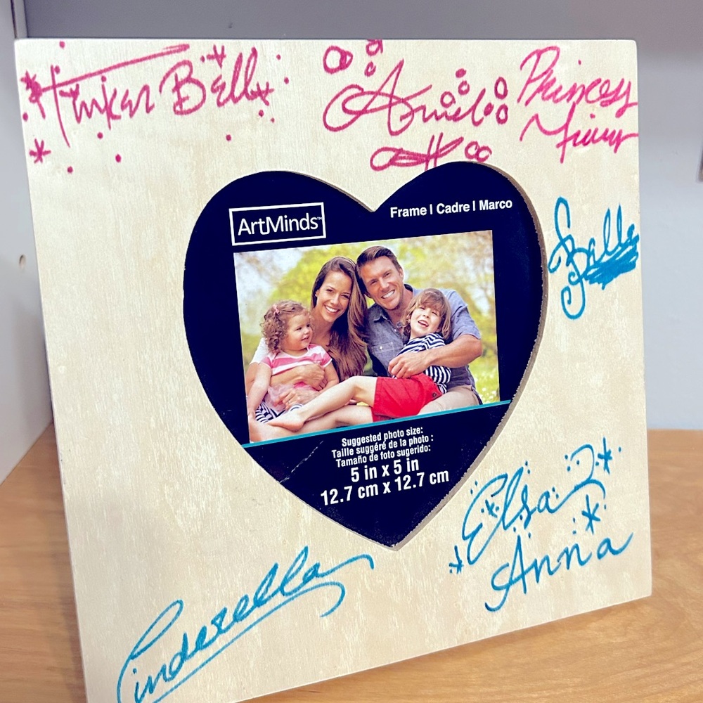 Disney Princess autographed 5x5 photo frame